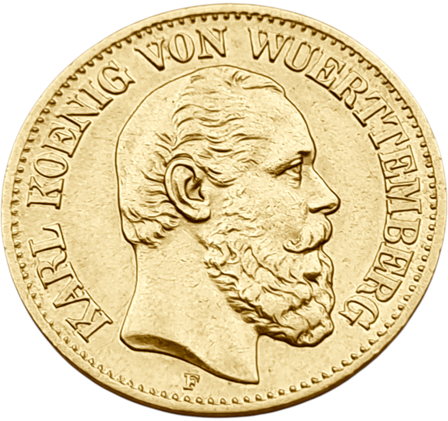 картинка Вюртемберг. 10 Марок 1873 г. Золото. 3.982 г*0.900 0.1152 oz. от магазина Одежда+
