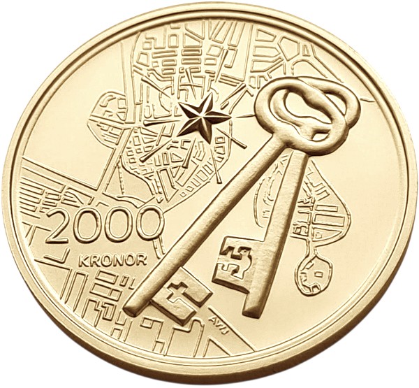 картинка Швеция. 2000 Крон 2004 г. Золото. 12 г*0.900 0.3472 oz. Стокгольмский Королевский Дворец! от магазина Одежда+