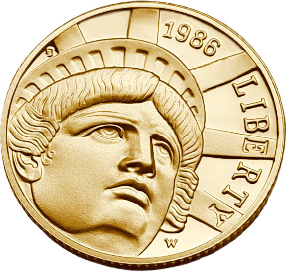 картинка США. 5 Долларов 1986 г. Золото. 8.359 г*0.900 0.2419 oz. СЛАБ NGC PF 69 ULTRA CAMEO! от магазина Одежда+