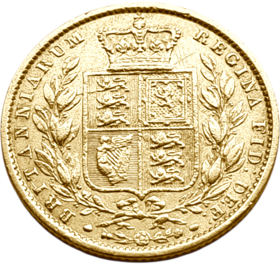 картинка Великобритания. 1 Соверен 1856 г. Золото. 7.99 г*0.9167 0.2355 oz. от магазина Одежда+