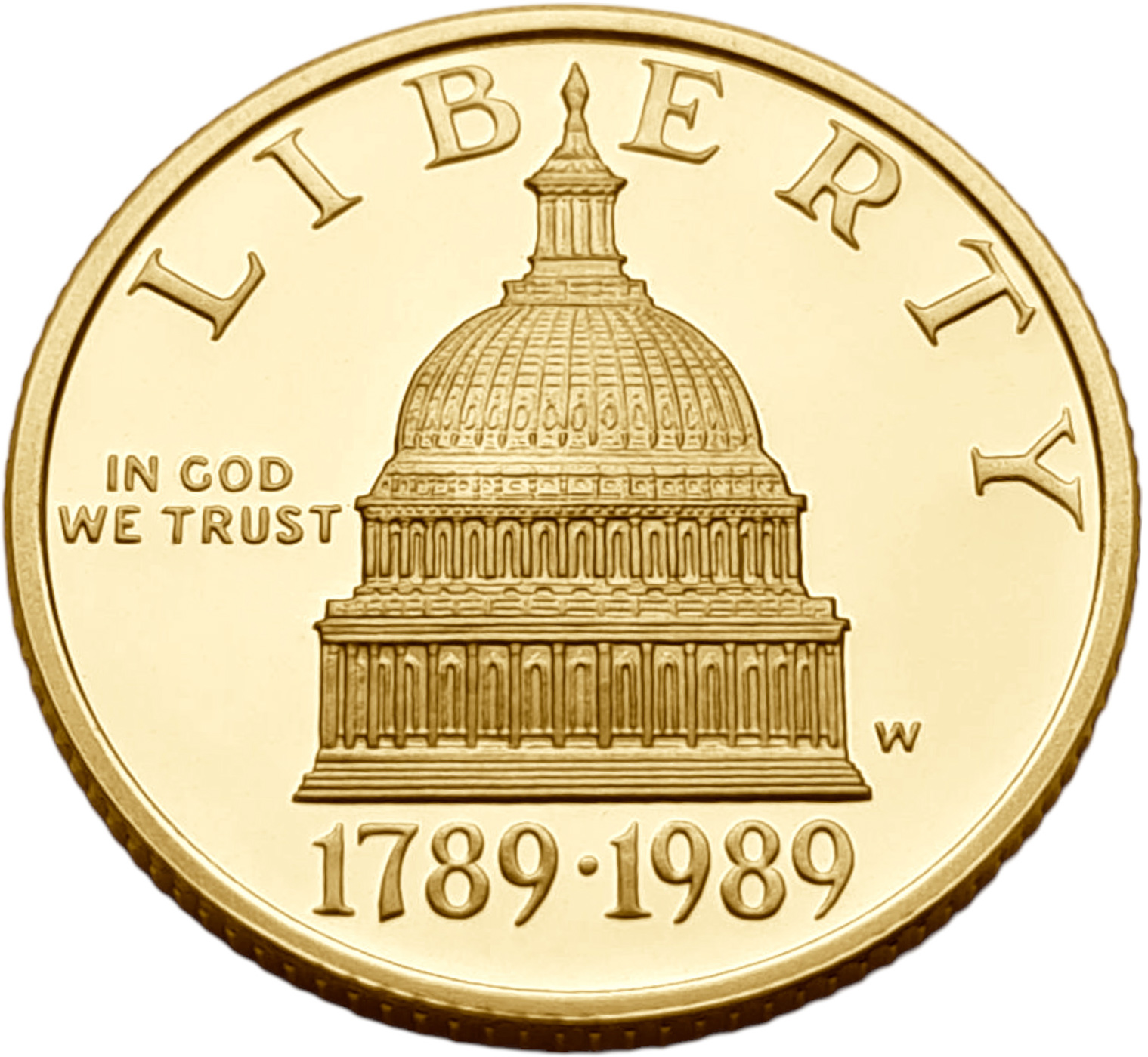 картинка США. 5 Долларов 1989 г. Золото. 8.359 г*0.900 0.2419 oz. КОНГРЕСС! СЛАБ NGC PF 69 ULTRA CAMEO! от магазина Одежда+