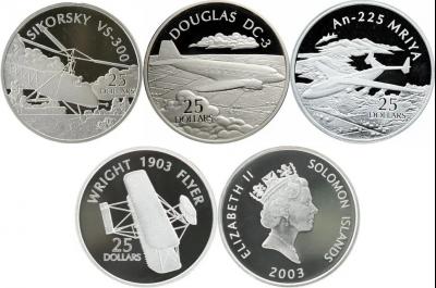 картинка 25 долларов. 2003 г.  Самолеты.  Ag 31.1 г. от магазина Одежда+