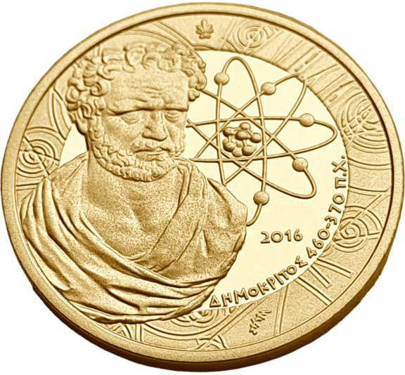 картинка Греция. 200 Евро 2016 г. Золото. 7.98 г*0.917 0.2355 oz. Демокрит! ТИРАЖ 1000 ЭКЗ! от магазина Одежда+
