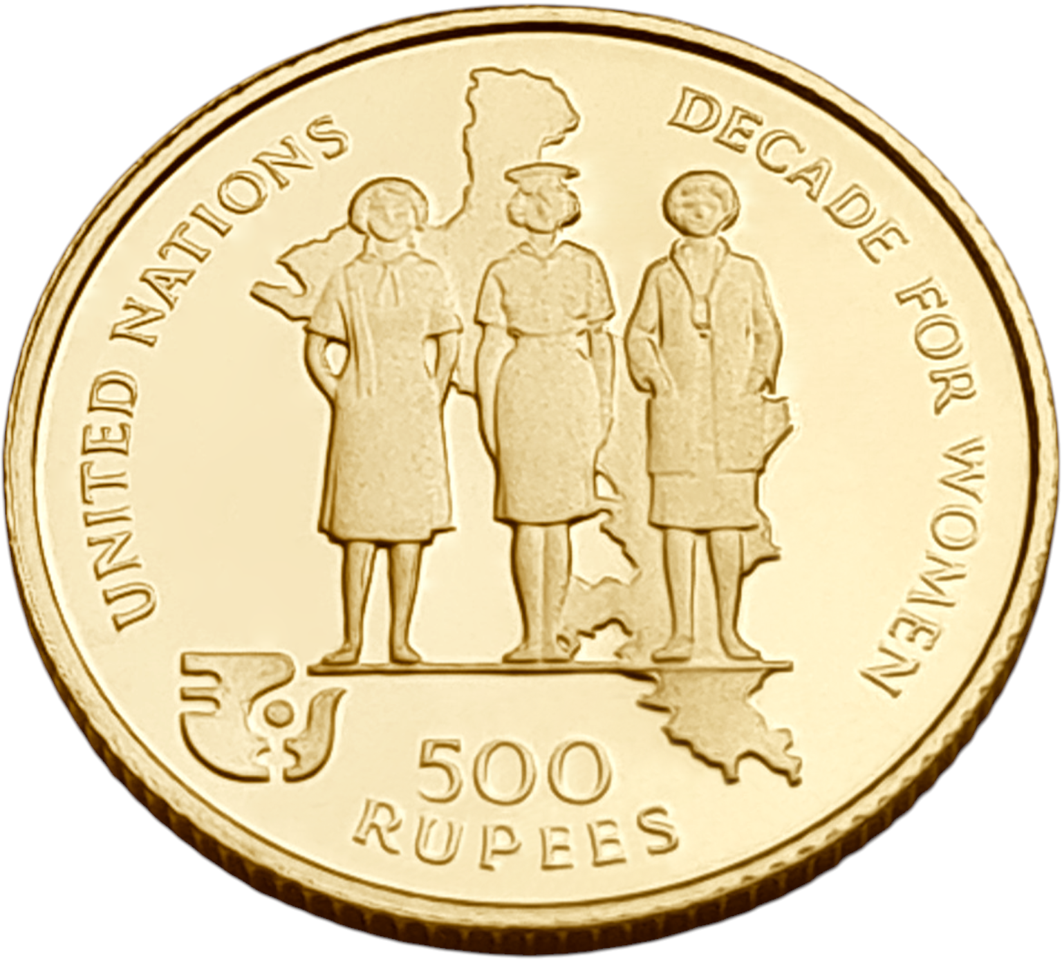 картинка Сейшельские Острова. 500 Рупий 1985 г. Золото. 7.13 г*0.900 0.2063 oz. ТИРАЖ 500 ЭКЗ! от магазина Одежда+