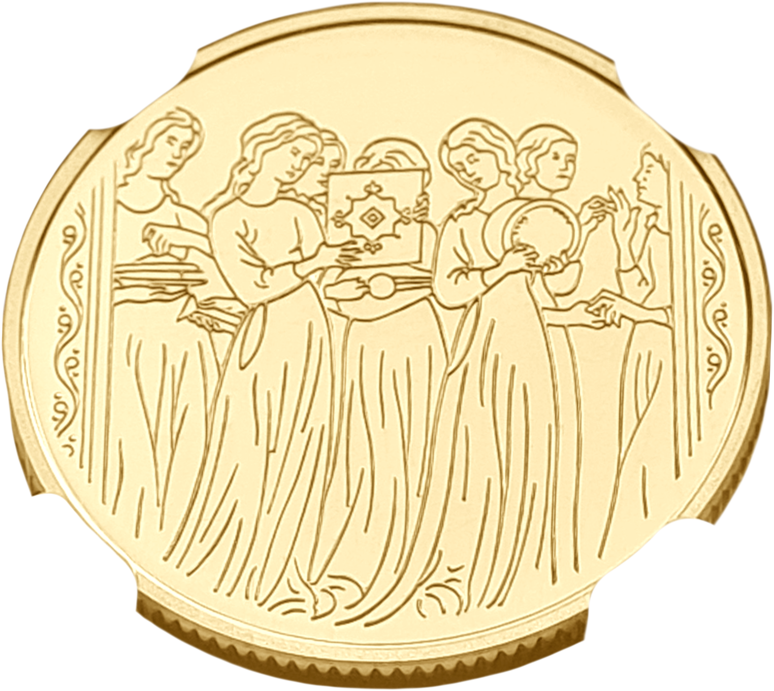 картинка Израиль. 10 Шекелей 1996 г. Золото. 17.28 г*0.900 0.5 oz. Мириам и Женщины! СЛАБ NGC PF 69 ULTRA CAMEO! от магазина Одежда+