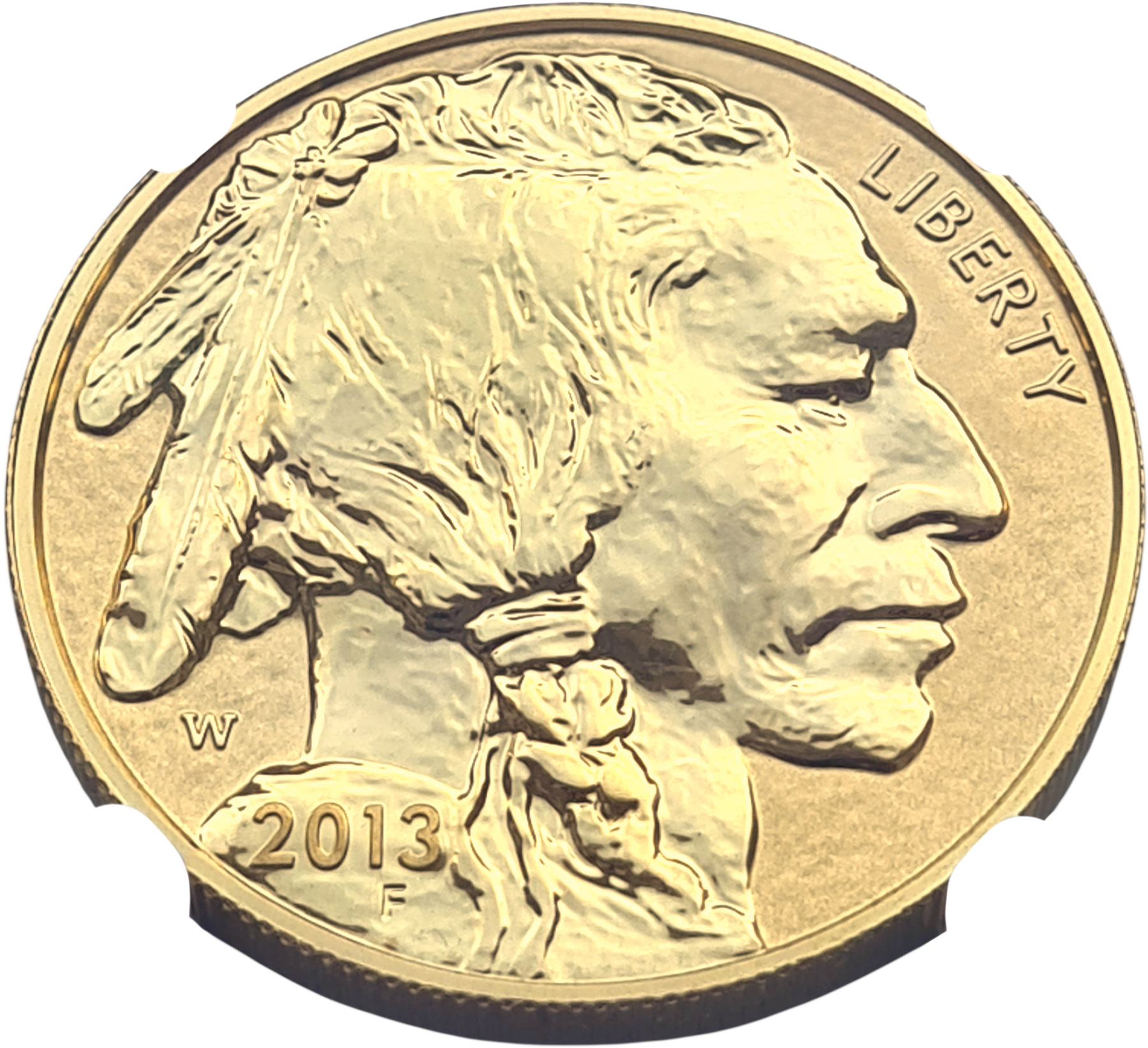 картинка США. 50 Долларов 2013 г. Золото. 31.1035 г*0.9999 1.0 oz. Баффало! РЕВЕРС-ПРУФ! СЛАБ NGC PF 69! от магазина Одежда+