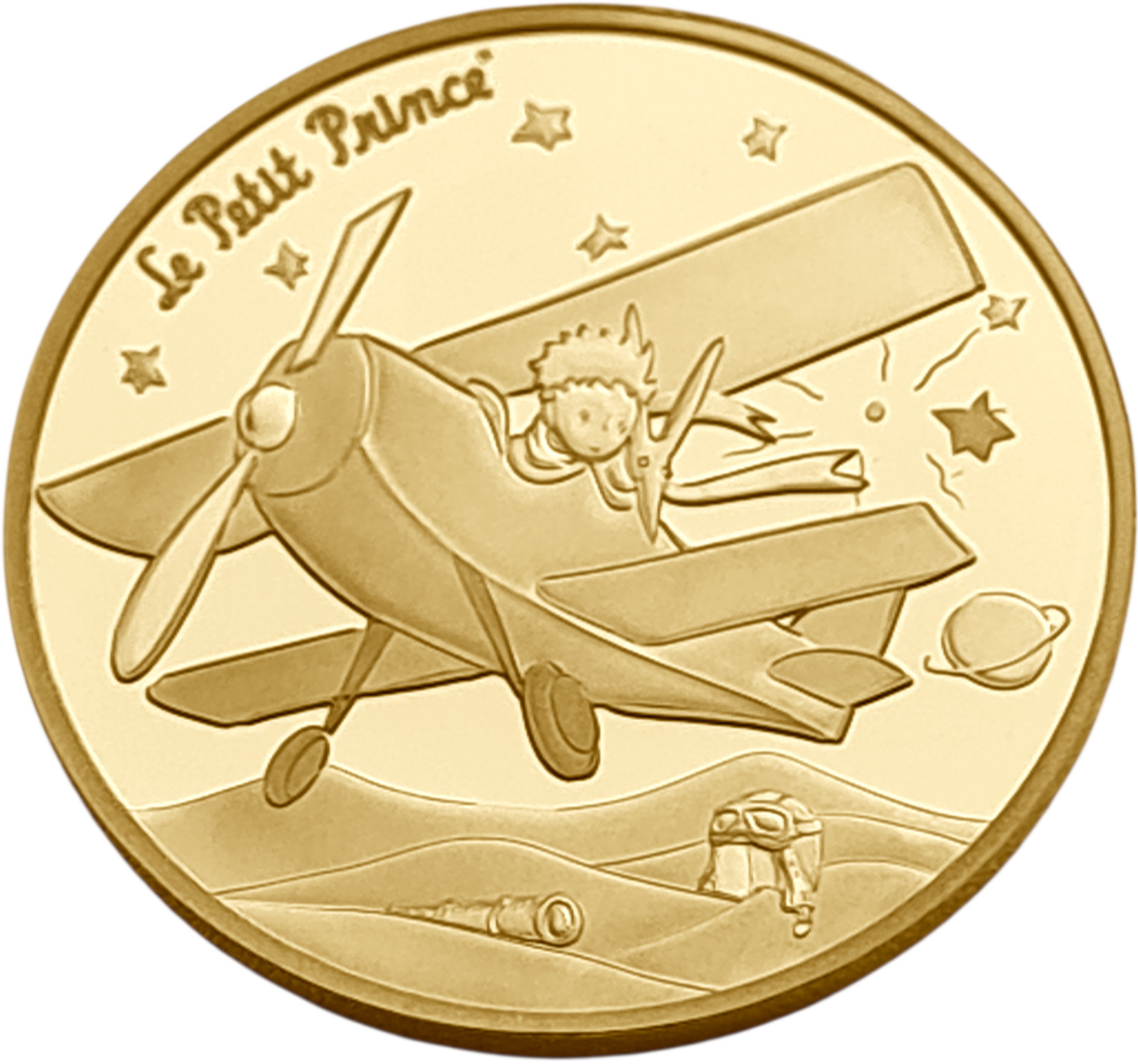картинка Франция. 50 Евро 2026 г. Золото 7.78 г*0.999 0.25 oz. Экзюпери! Маленький Принц! Пруф! Сертификат! от магазина Одежда+