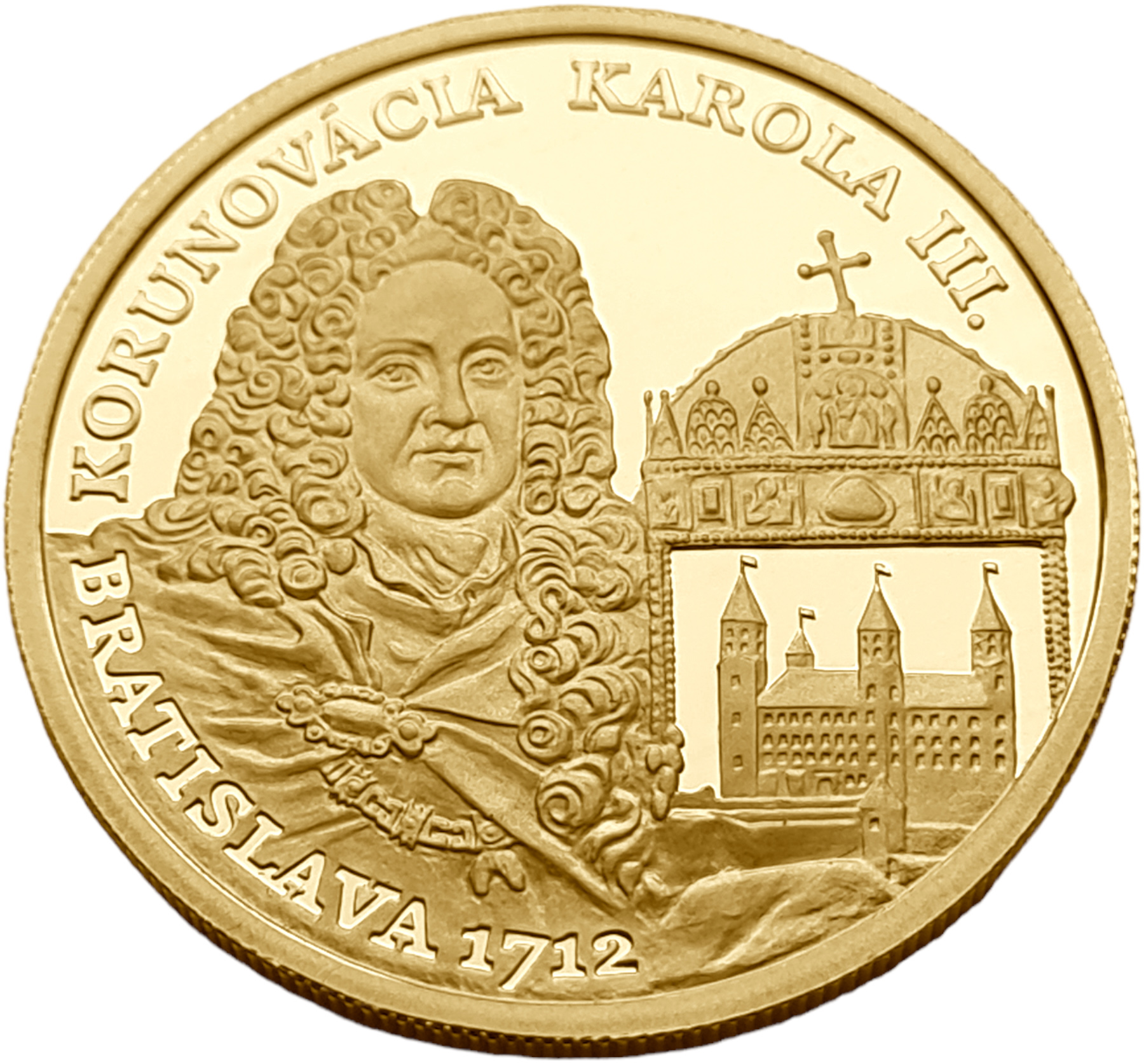 картинка Словакия. 100 Евро 2012г. Золото 9,5г*0.900 0,2749 oz. 300-летие Коронации Карла III. от магазина Одежда+