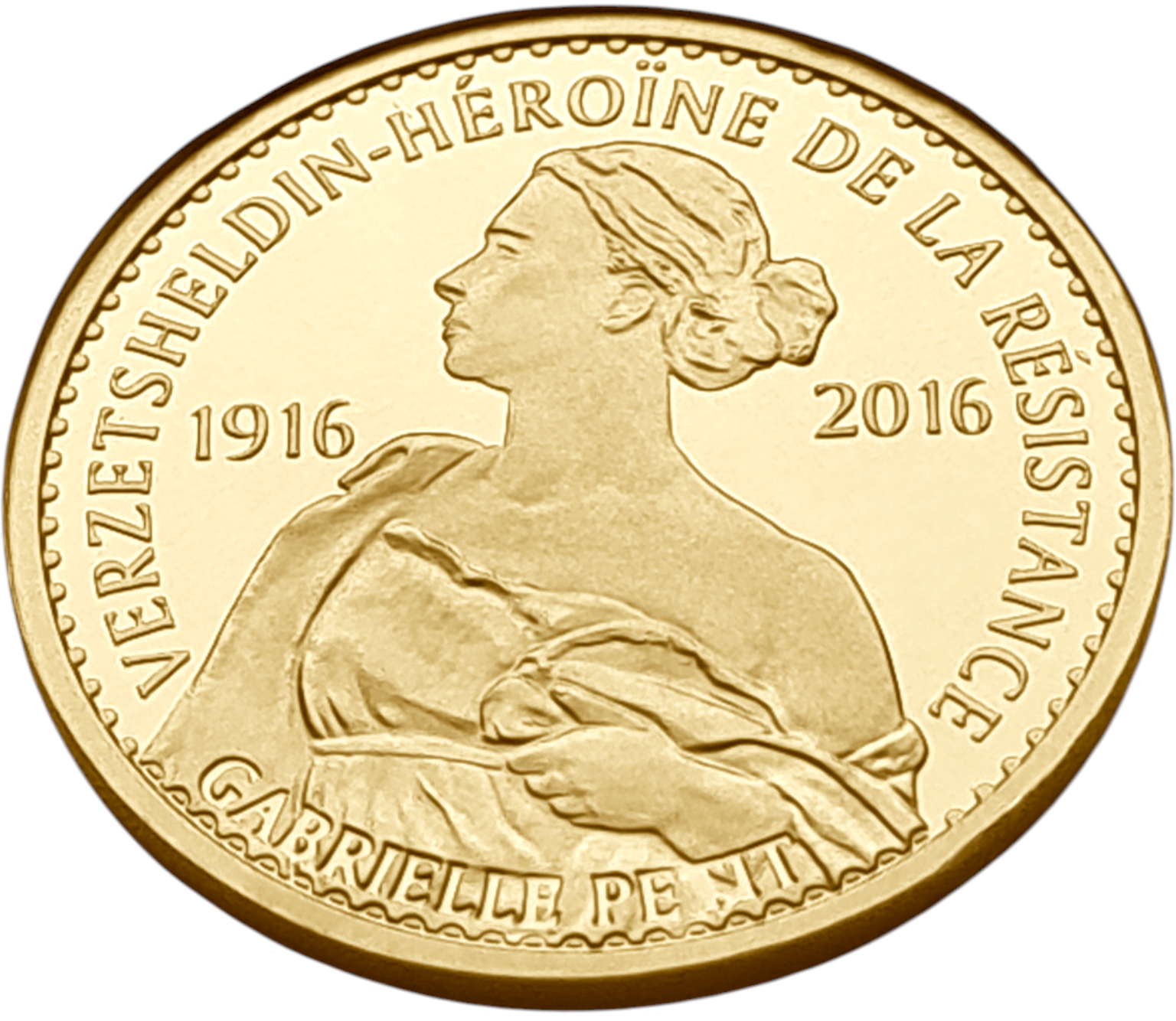 картинка Бельгия. 100 Евро 2016г. Золото. 15.55 г*0.999 0.5 oz. Героиня Сопротивления! ТИРАЖ 300 ШТ! от магазина Одежда+