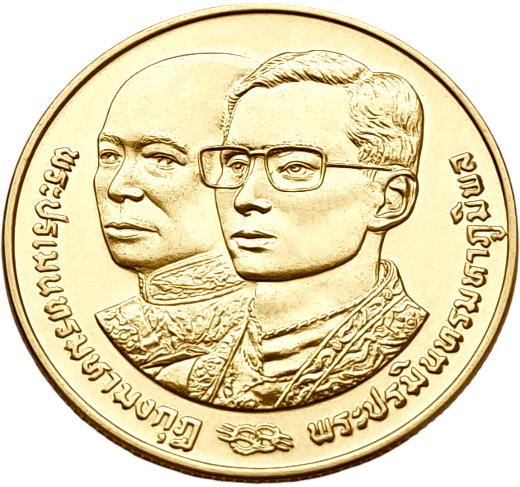 картинка Таиланд. 6000 Бат 1991 (2534) г. Золото. 15.0 г*0.900 0.4340 oz. Два Короля! от магазина Одежда+
