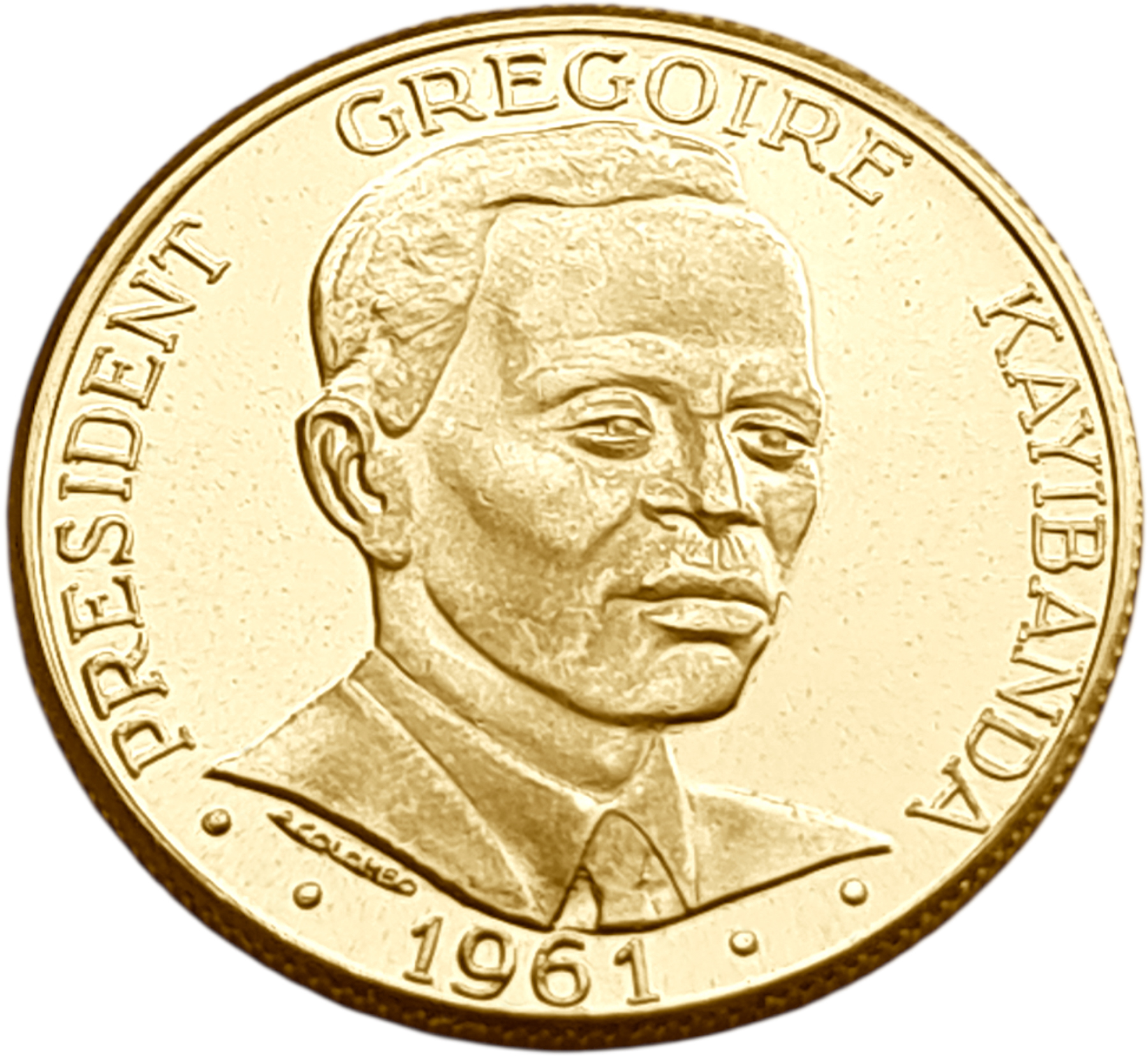 картинка Руанда. 25 Франков 1965 г. Золото. 7.5 г*0.900 0.217 oz. от магазина Одежда+