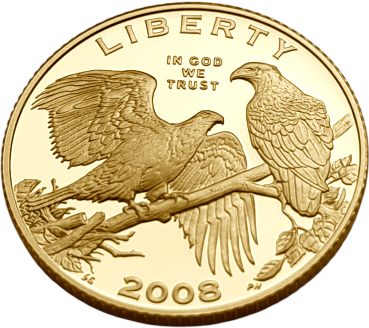 картинка США. 5 Долларов 2008 г. Золото. 8.359 г*0.900 0.2419 oz. СЛАБ PCGS PR 69 DCAM! от магазина Одежда+