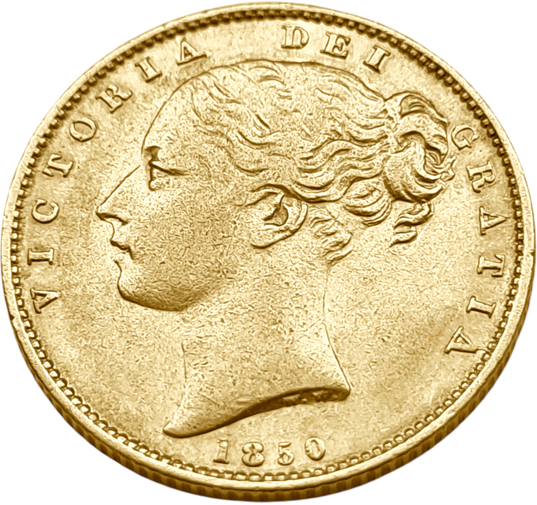 картинка Великобритания. 1 Соверен 1850 г. Золото. 7.99 г*0.9167 0.2355 oz. от магазина Одежда+