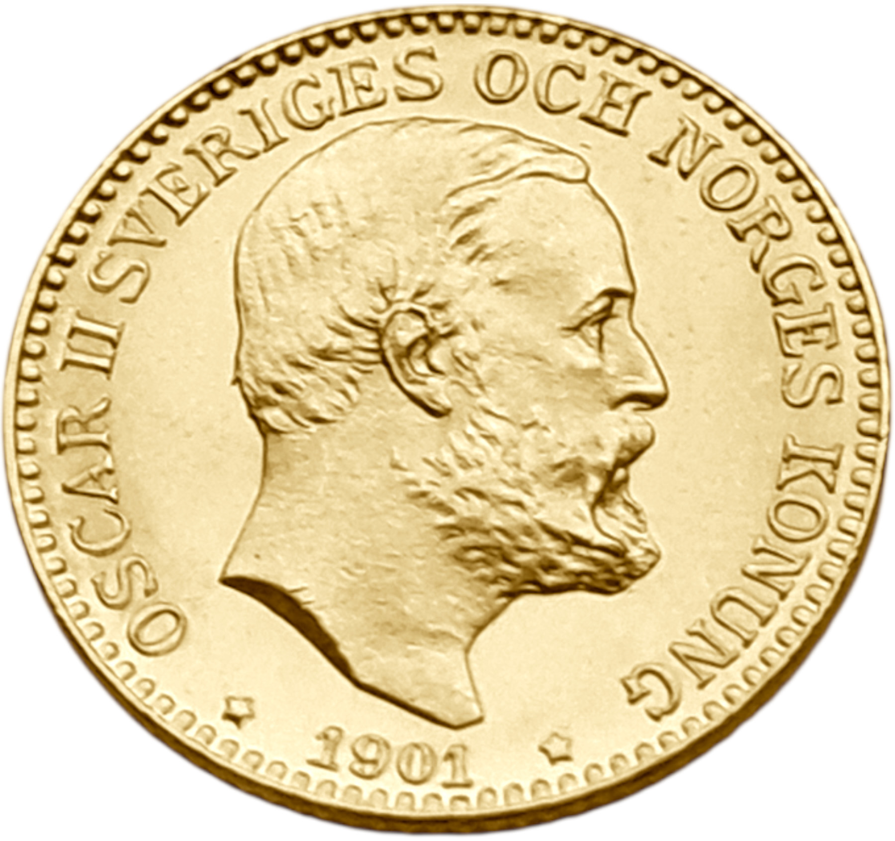 картинка Швеция. 10 Крон 1901 г. Золото. 4.4803 г*0.900 0.1296 oz. от магазина Одежда+