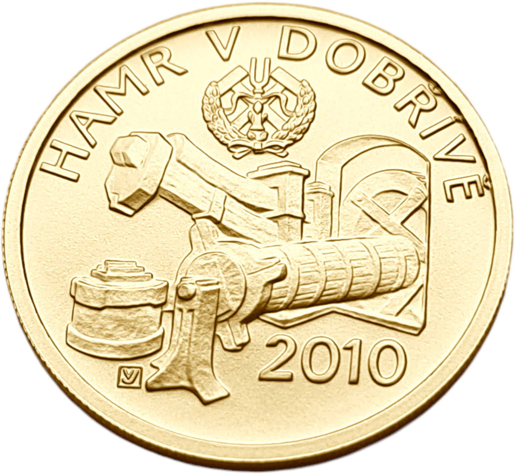картинка Чехия. 2500 Крон 2010 г. Золото. 7.78 г*0.9999 0.25 oz. Индустриальное Наследие! Мельница! от магазина Одежда+