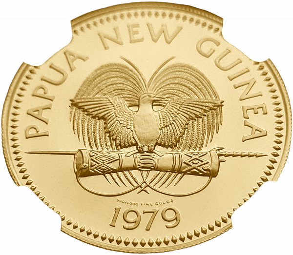 картинка Папуа Новая Гвинея. 100 Кина 1979г. Золото 9.57г*0.900 0.2769 oz. Блистер Монетного Двора! от магазина Одежда+ 2