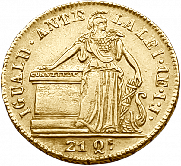 картинка Чили. 1 Эскудо 1844 г. Золото. 3.3 г*0.875 0.0928 oz. от магазина Одежда+