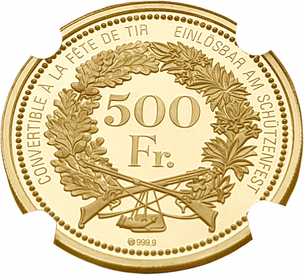 картинка Швейцария. 500 Франков 2009г. Золото. 19.59 г*0.9999 0.6297 oz. ТИРАЖ 175 ШТ! СЛАБ NGC PF 68 ULTRA CAMEO! от магазина Одежда+ 2