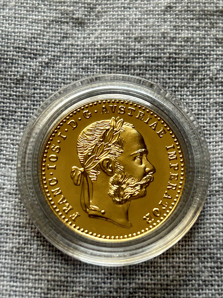 картинка 1 дукат. Австрия. 1915 г. рестрайк.  Au 3.45  г. от магазина Одежда+