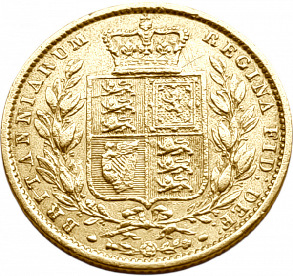 картинка Великобритания. 1 Соверен 1856 г. Золото. 7.99 г*0.9167 0.2355 oz. от магазина Одежда+
