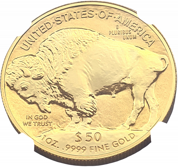 картинка США. 50 Долларов 2013 г. Золото. 31.1035 г*0.9999 1.0 oz. Баффало! РЕВЕРС-ПРУФ! СЛАБ NGC PF 69! от магазина Одежда+ 2