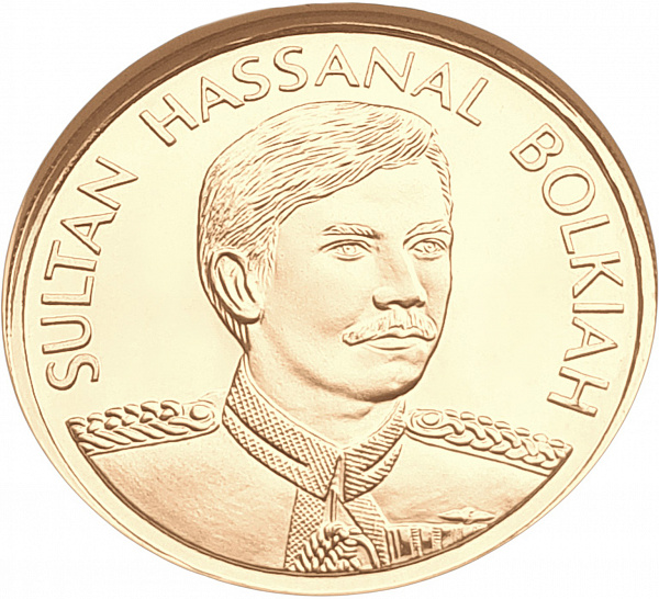 картинка Бруней. 100 Долларов 1987 г. Золото. 13.5 г*0.917 0.398 oz. СЛАБ NGC PF 69 ULTRA CAMEO! от магазина Одежда+