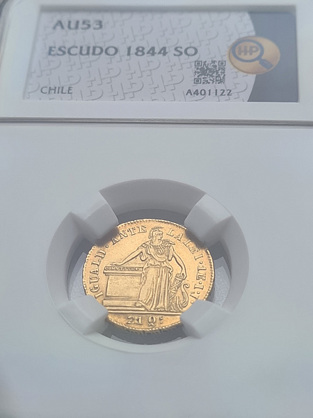 картинка Чили. 1 Эскудо 1844 г. Золото. 3.3 г*0.875 0.0928 oz. от магазина Одежда+ 3