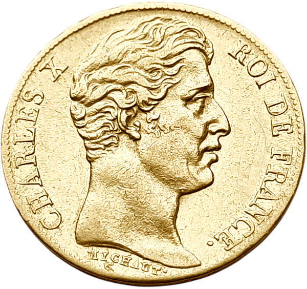 картинка Франция. 20 Франков 1825 г. Золото. 6.4516 г*0.900 0.1867 oz. от магазина Одежда+