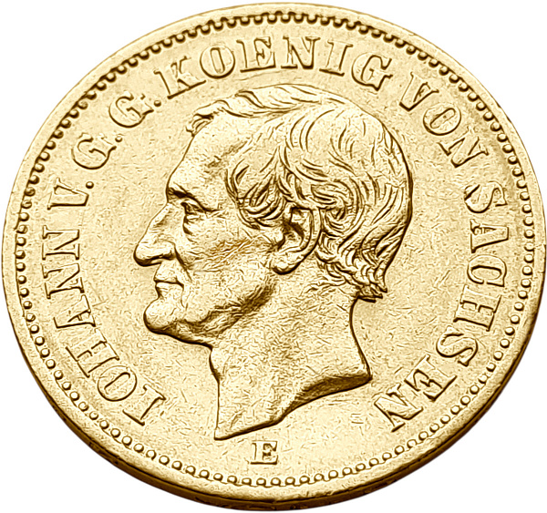 картинка Саксония. 20 Марок 1873 г. Золото. 7.965 г*0.900 0.2305 oz. от магазина Одежда+