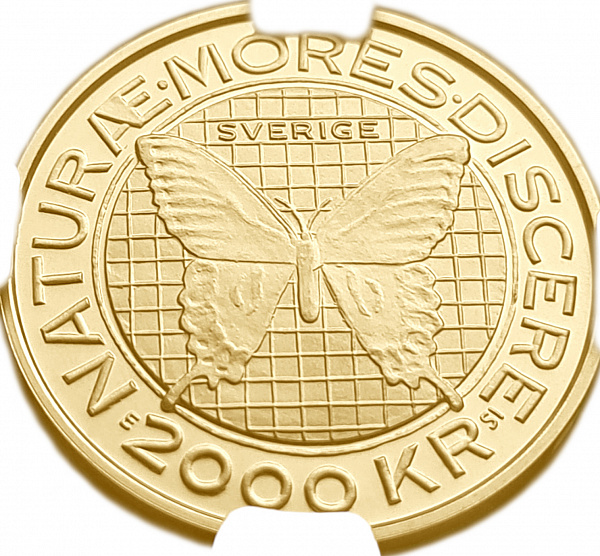 картинка Швеция. 2000 Крон 2007г. Золото. 12.0 г*0.900 0,3472 oz. Карл Линней! СЛАБ NGC PF 68 ULTRA CAMEO! от магазина Одежда+