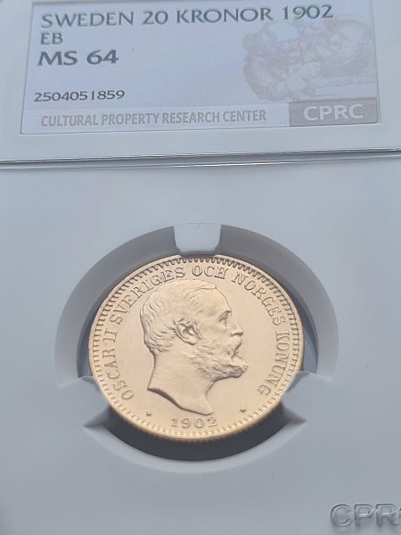 картинка Швеция. 20 Крон 1902 г. Золото. 8.96 г*0.900 0.2593 oz. от магазина Одежда+ 3