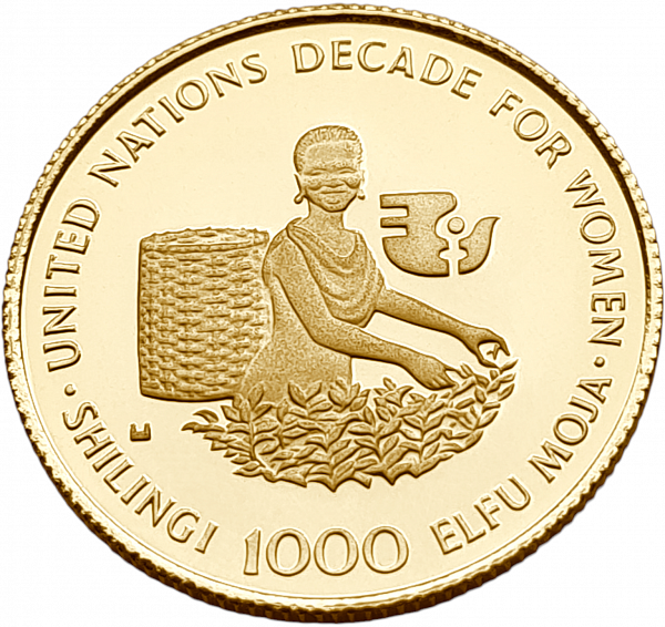 картинка Танзания. 1000 Шиллингов 1984 г. Золото. 8.1 г*0.900 0.2344 oz. ТИРАЖ 500 ЭКЗ! от магазина Одежда+