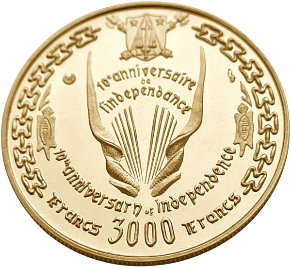 картинка Камерун. 3000 Франков 1970 г. Золото. 10.5 г*0.900 0.3038 oz. Пруф! от магазина Одежда+ 2