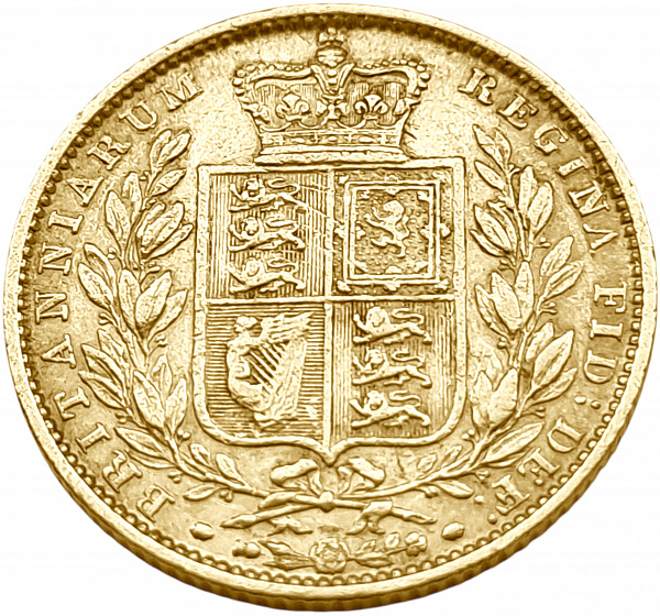 картинка Великобритания. 1 Соверен 1850 г. Золото. 7.99 г*0.9167 0.2355 oz. от магазина Одежда+ 2