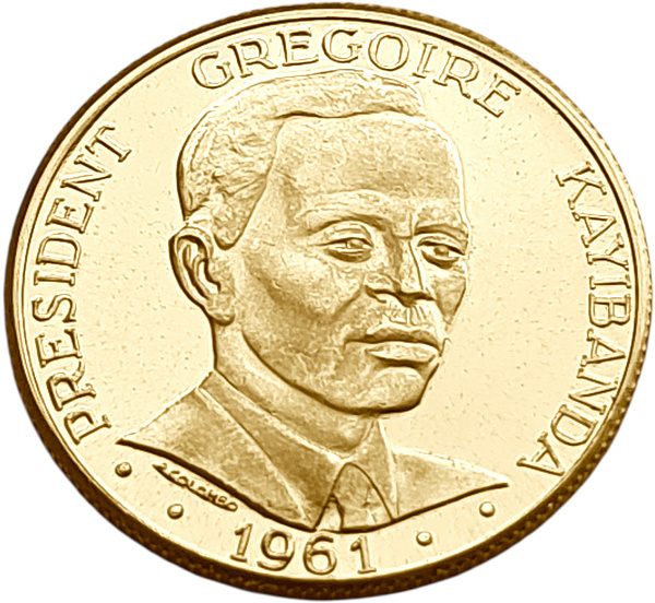 картинка Руанда. 25 Франков 1965 г. Золото. 7.5 г*0.900 0.217 oz. от магазина Одежда+