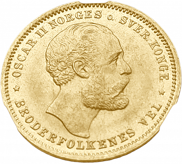 картинка Норвегия. 20 Крон/ 5 Спесидалеров 1875 г. Золото 8.9606 г*0.900 0.2593 oz. СЛАБ CPRC MS 63! от магазина Одежда+